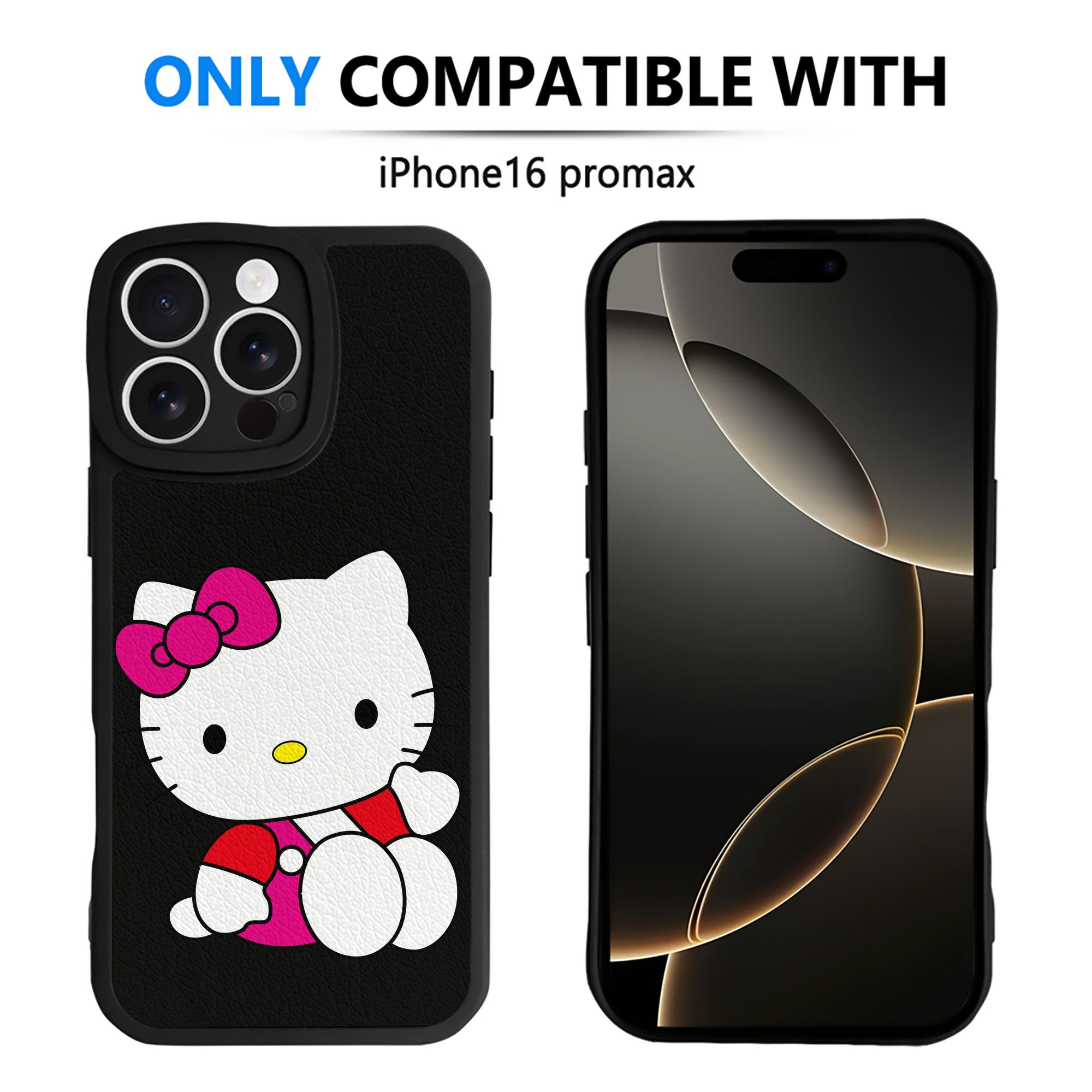 （画像用） Hello Kitty ハローキティ 【iPhone 16シリーズ対応】シリコンスマホケース（レザー調） 材質：シリコン